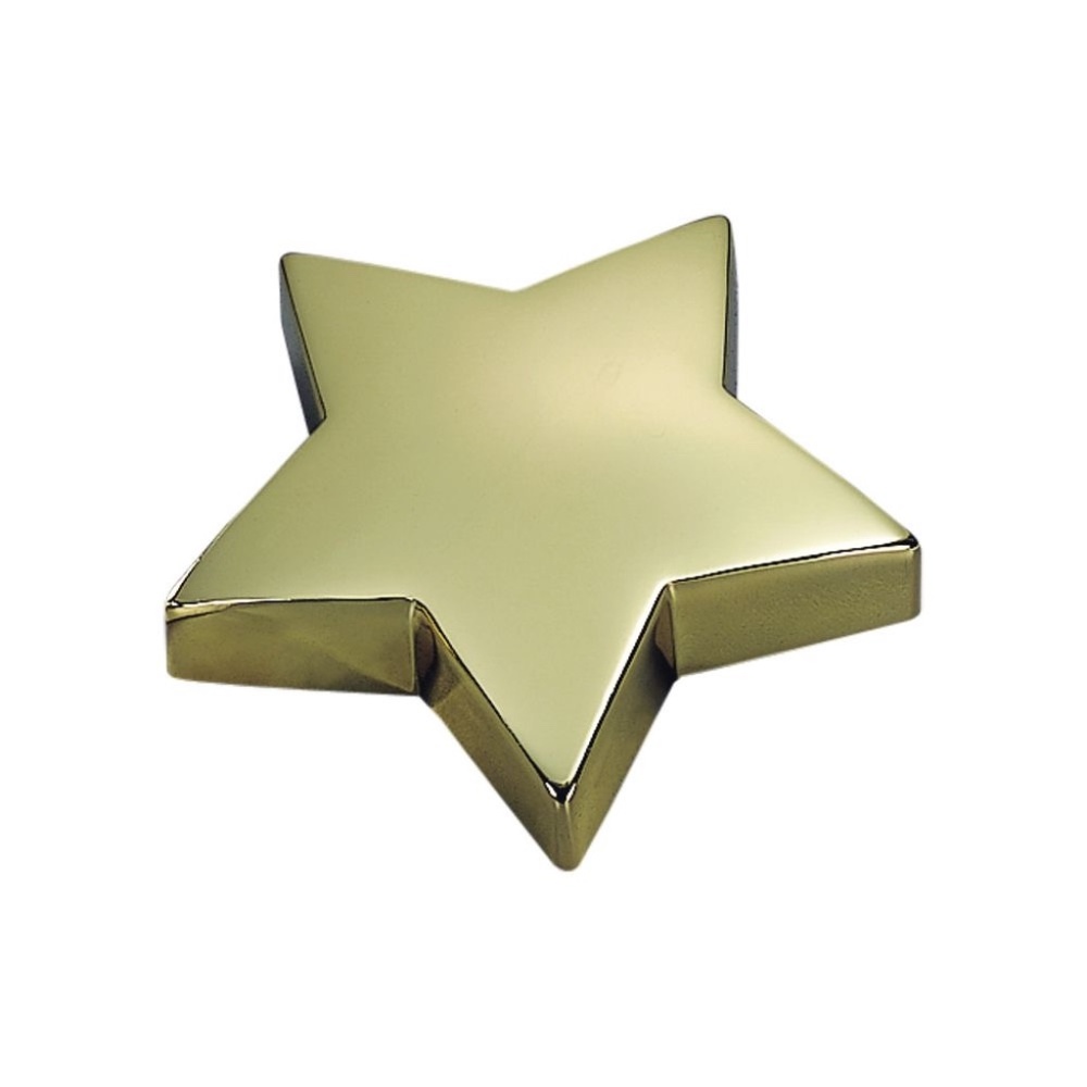 Sheridan Star-Shaped Paperweight in Brassplate